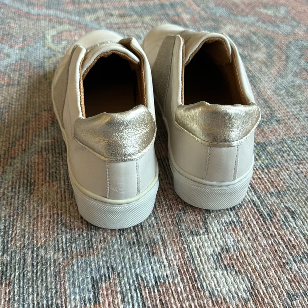 NEW The Flexx Commuter Sneaker in Ivory Cristallo & Gold Milos